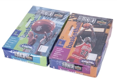 1995/96 Upper Deck Collectors Choice Basketball Series 1 & 2 Sealed Hobby Box Pair